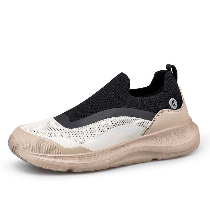 Herren nan urban slip-on fritidsko med elastisk sok, robuste beskyttelsesoverlejringer, kontureret dæmpende kile sål og skridsikker ydersål Skovae