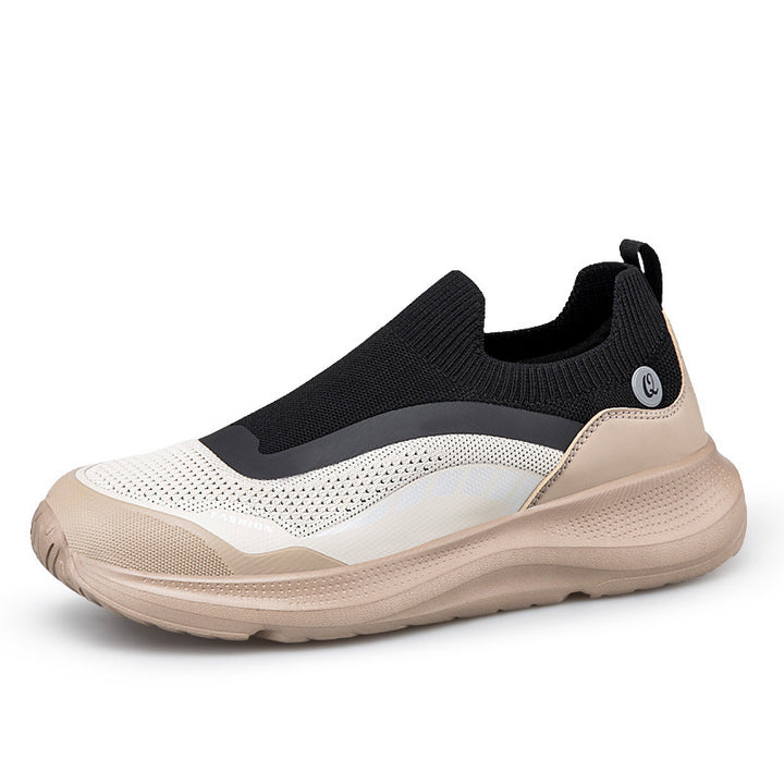 Herren nan urban slip-on fritidsko med elastisk sok, robuste beskyttelsesoverlejringer, kontureret dæmpende kile sål og skridsikker ydersål Skovae