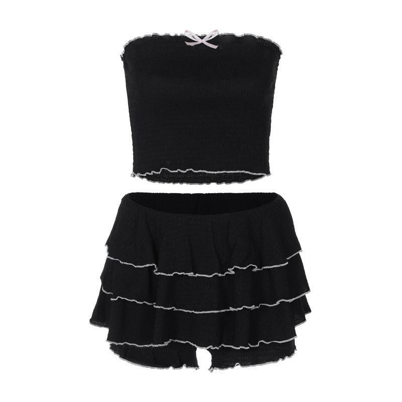 Dame To-delt Flæse-Outfit Stilla