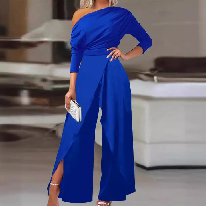 Dame onepiece med elegant asymmetrisk skæring Stilla