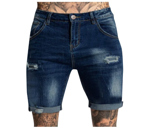 Herrer Destroyed Jeansshorts Skovae