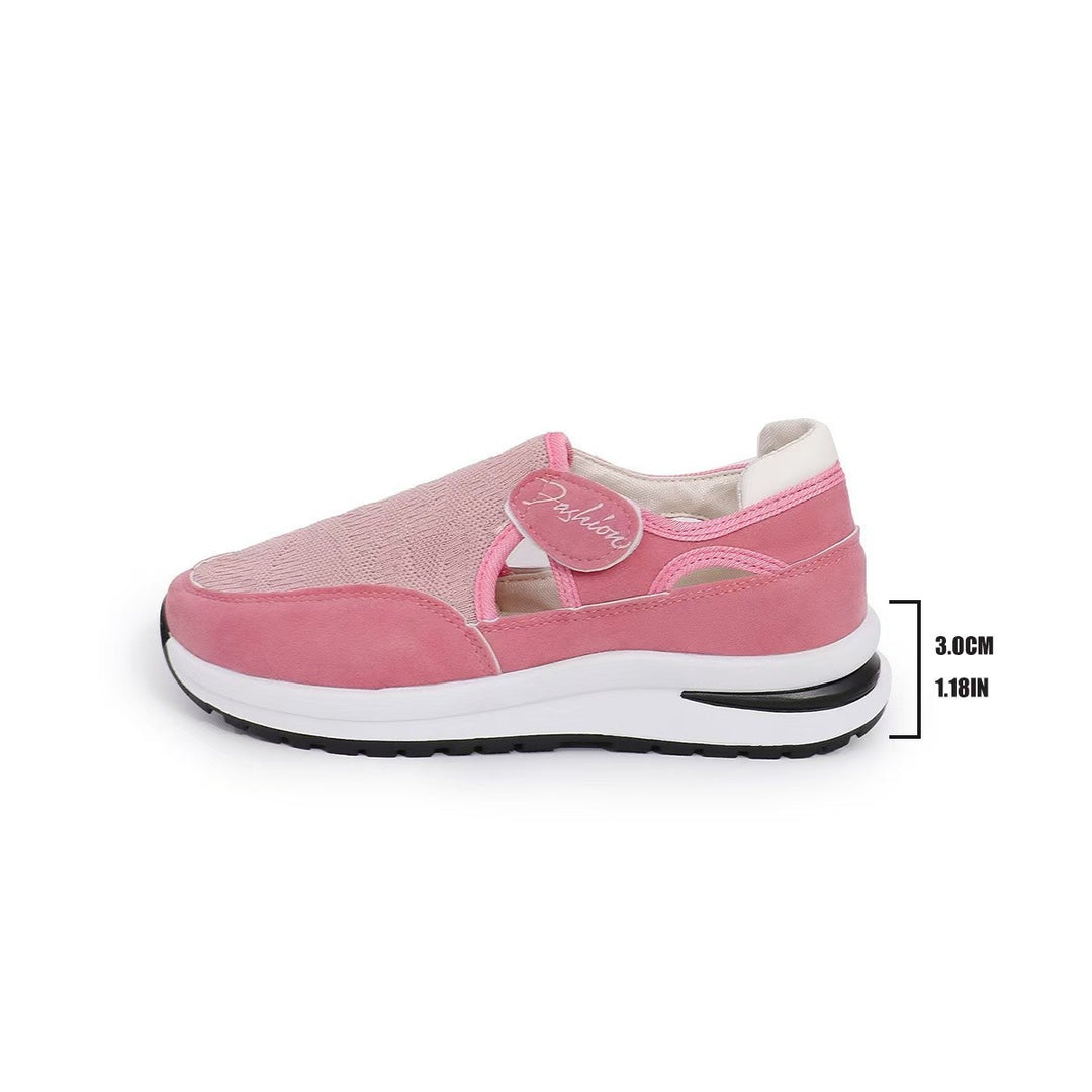 Dame Komfortable Slip-On Sneakers med modedesign i mesh og praktisk velcro-funktion Stilla