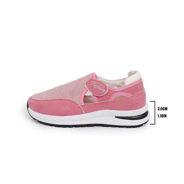 Dame Komfortable Slip-On Sneakers med modedesign i mesh og praktisk velcro-funktion Stilla