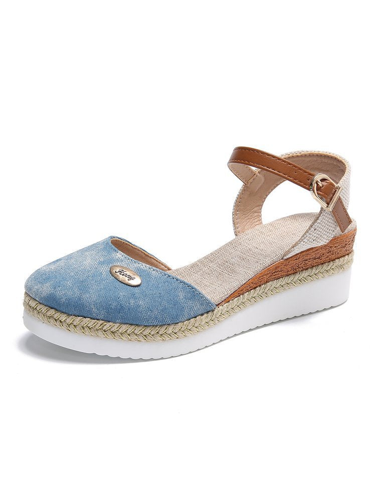Dame Wedge-sandaletter med elegant rem og komfortabelt fodseng Stilla