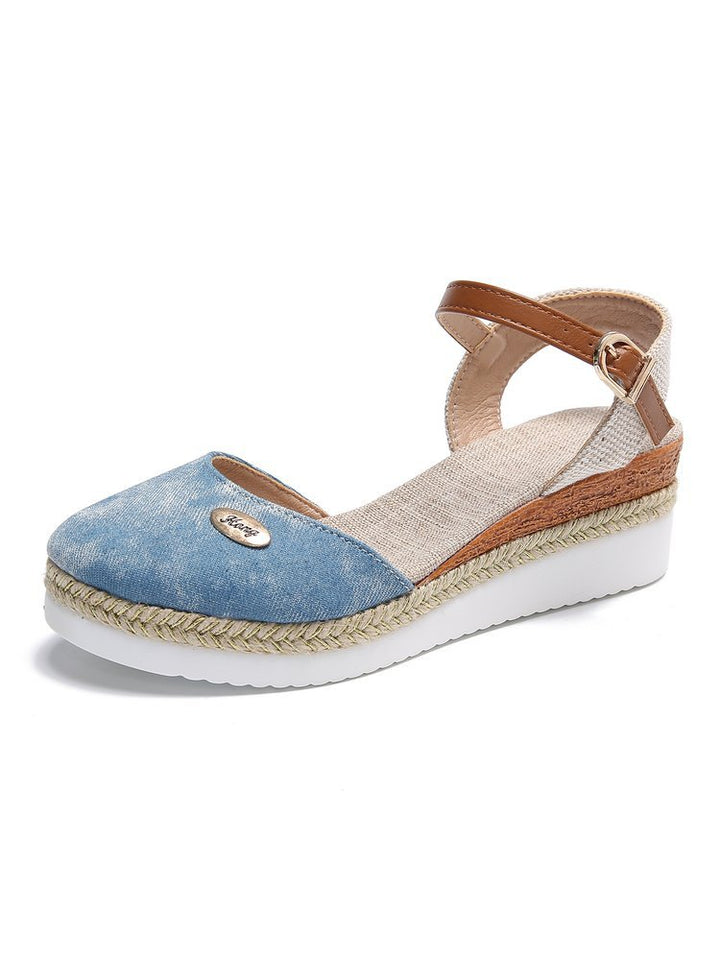 Dame Wedge-sandaletter med elegant rem og komfortabelt fodseng Stilla