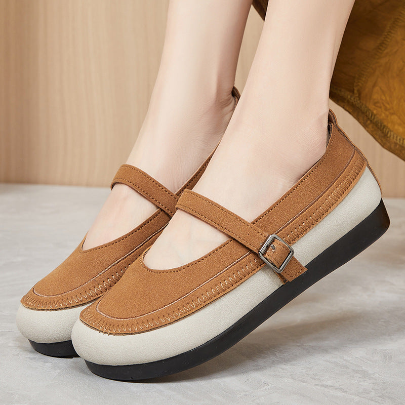 Damer Elegante Mary Jane Stil Ballerinas med justerbar rem Stilla