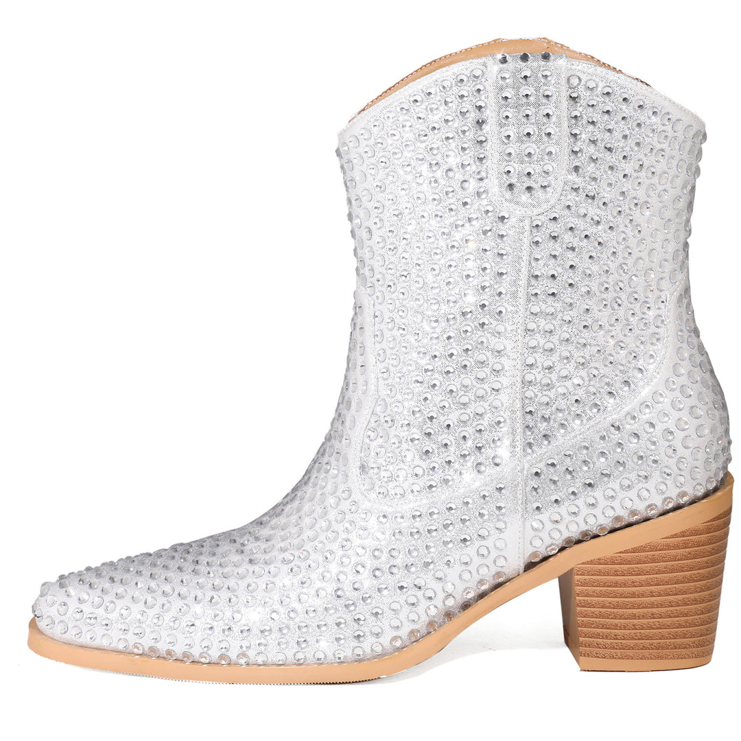 Damer med rhinestone dekoreret western-støvletter Stilla