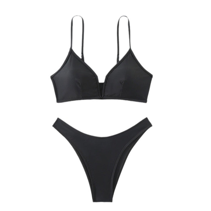 Dame Triangel-Bikini med justerbare stropper og høj benskær Stilla