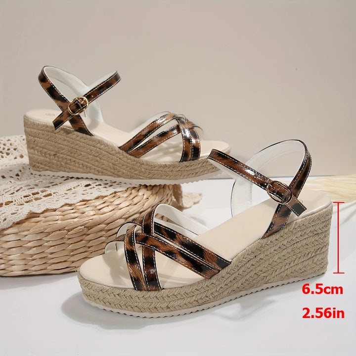 Dame Wedge-sandaler med moderne flette-stropper og komfortabel plateau Stilla