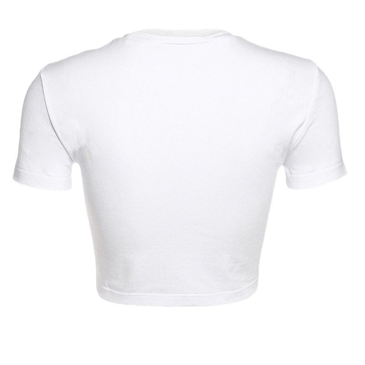 Dame Crop-T-Shirt med moderne snit og tætsiddende design Skovae