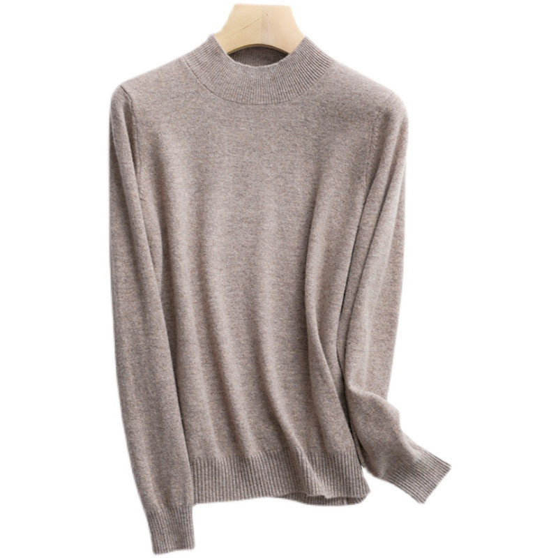 Dame elegant rullekrave sweater lavet af fin kashmirmix Stilla