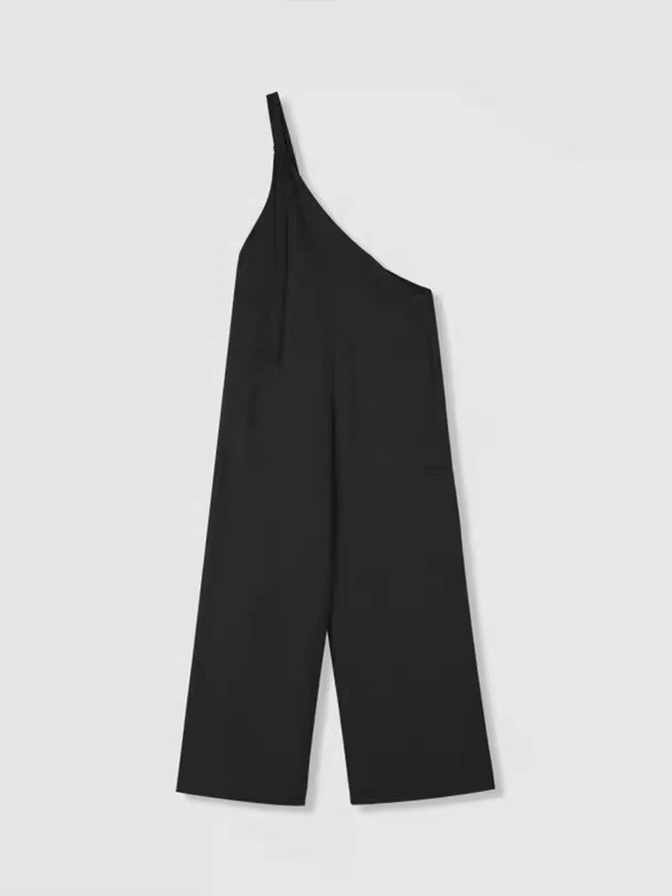 Dame Én-delt Overall med asymmetrisk Udsnit og bred Ben Stilla