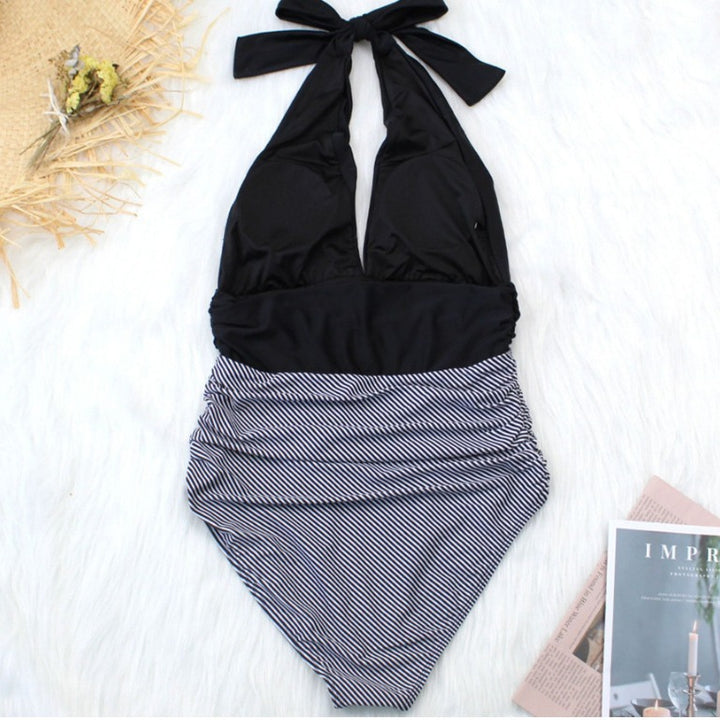 Dame High-Waist Halter Én-delt Badedragt Stilla