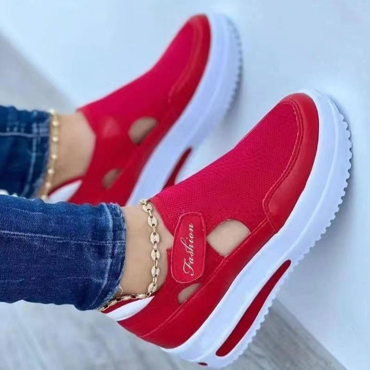 Dame Slip-On Sneakers med åndbart mesh-overdel og komfortabel sål Stilla