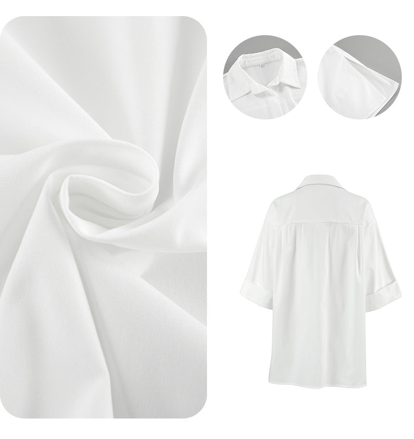 Dame Oversized Skjorte med praktiske lommer og elegant snit Stilla