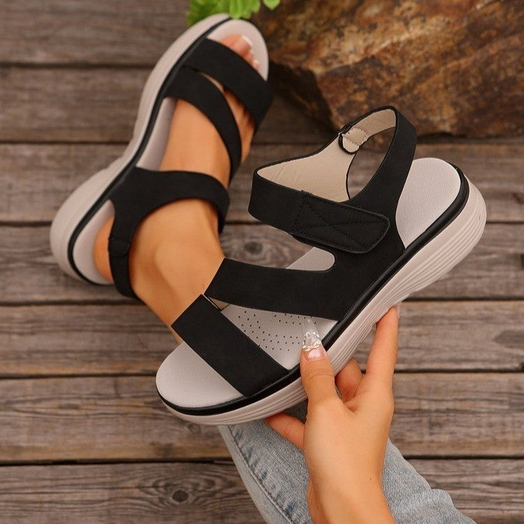 Dame Komfortable Sandaler med elastiske Stropper og ergonomisk Sål Stilla