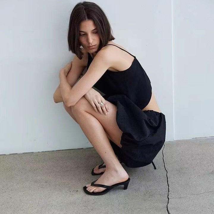Femme High-Heel Thong Slide Sandaler Stilla