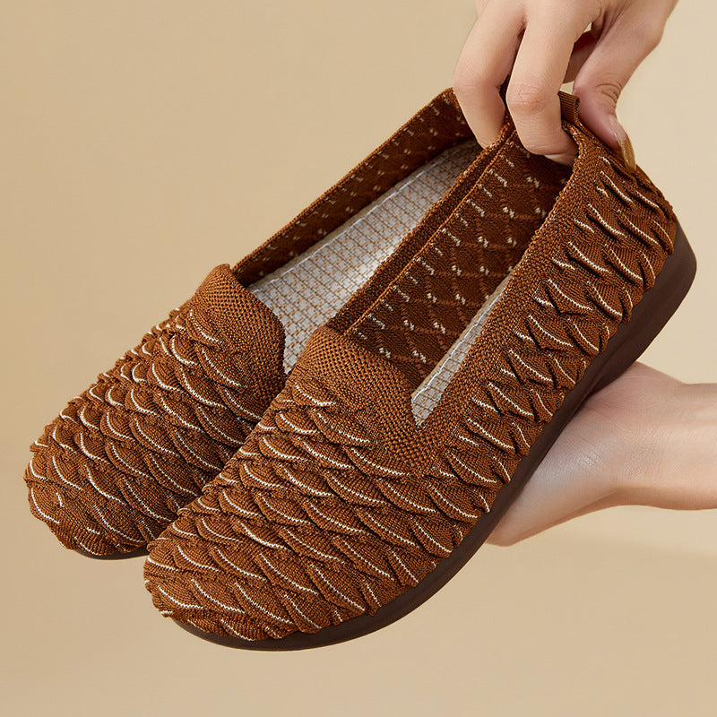 Dame Behagelige Slip-On Sko med åndbart Strikoverflade Stilla