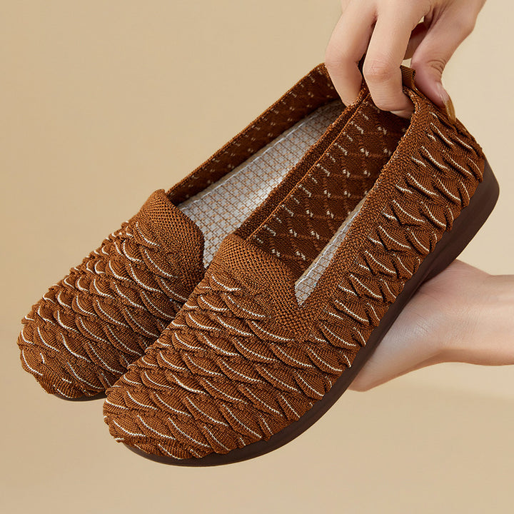 Dame Behagelige Slip-On Sko med åndbart Strikoverflade Stilla