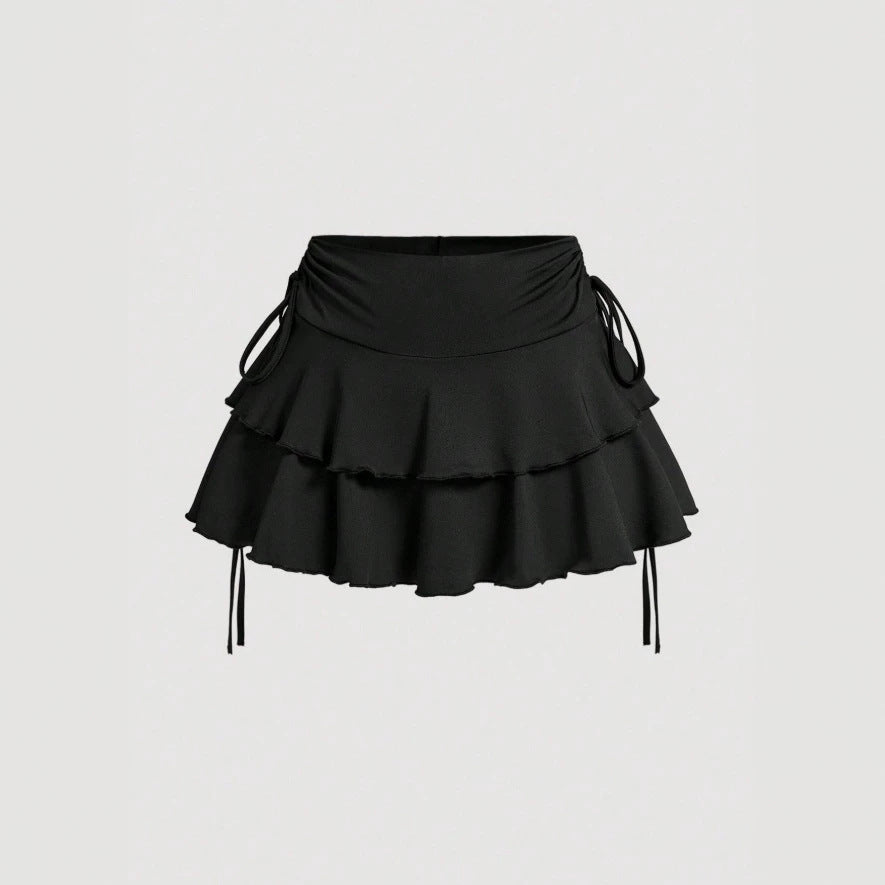 Dame Sporty Skirt med Rüschen og justerbar talje Skovae