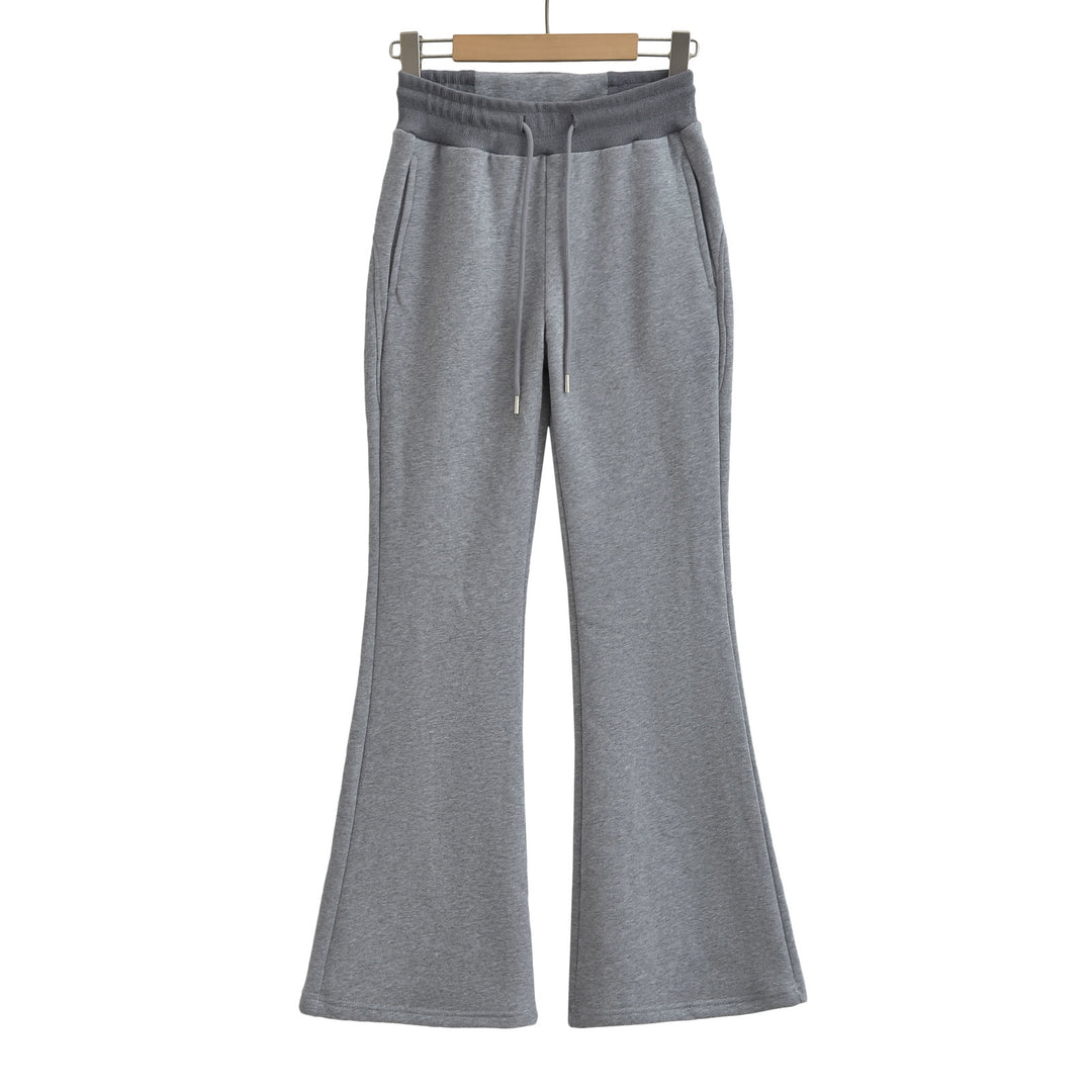 Dame Sporty Flared-Leggings med elastisk talje og praktiske lommer Stilla
