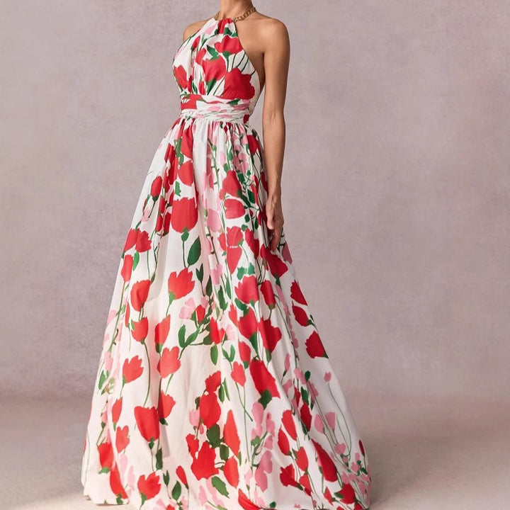 Femme Floral Halter Maxikjole Stilla