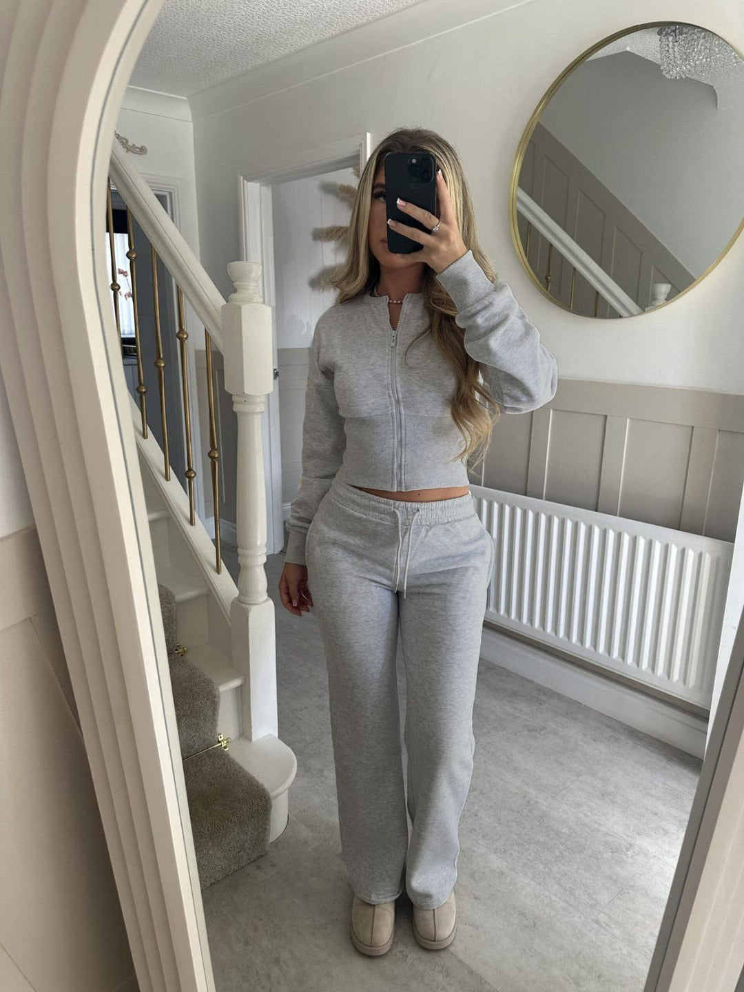 Kvinders afslappede cropped hættetrøje og joggingbukser sæt med elastisk talje Skovae