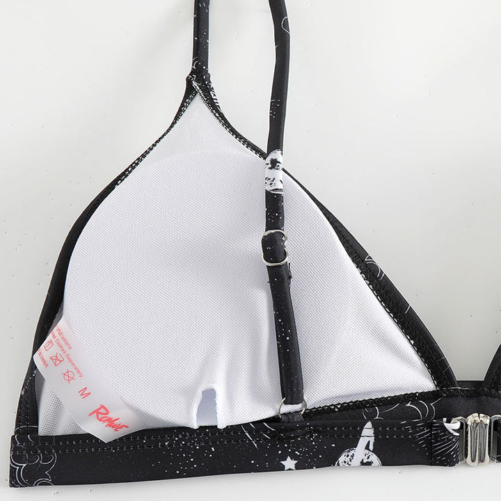 Dame triangel-bikini med legende stjernedesign Skovae