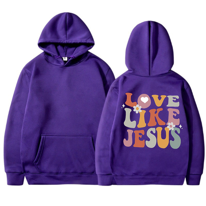 Kvindernes hyggelige hoodie med inspirerende print Skovae