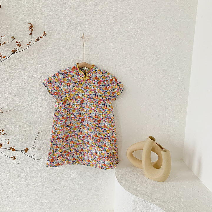 Pige blomsterprint kjole Stilla