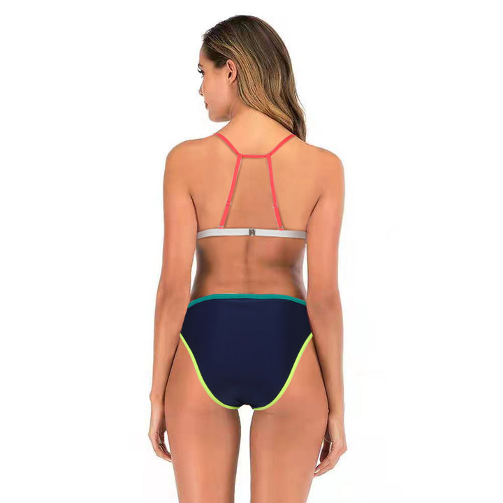 Dame Triangel Bikini-Sæt med farvemæssigt afgrænsede stropper og moderne detaljer Stilla