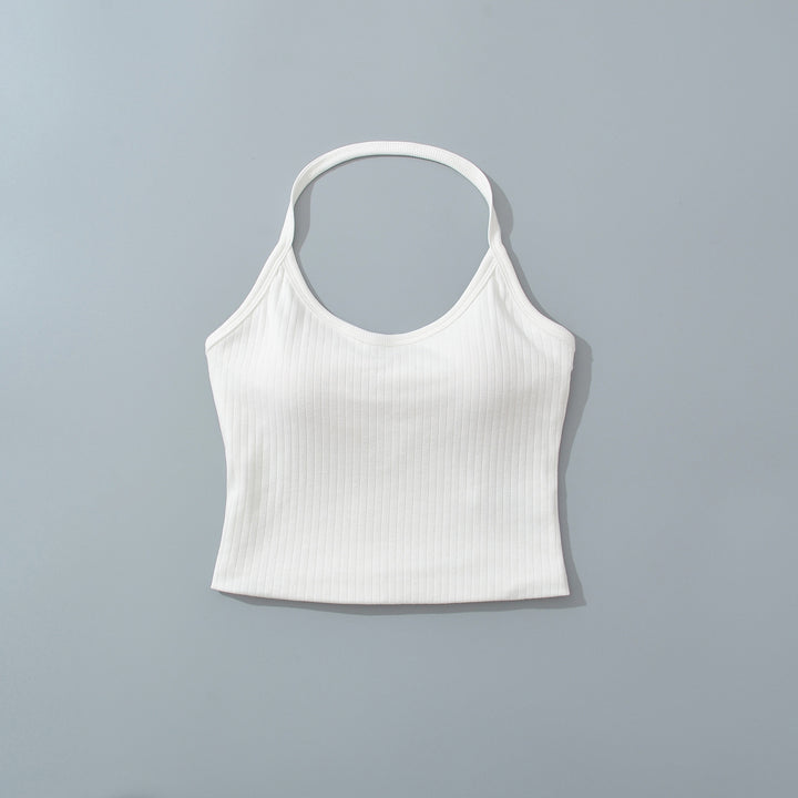 Dame Sporty Tanktop med fin ribstruktur og racerback-design Stilla