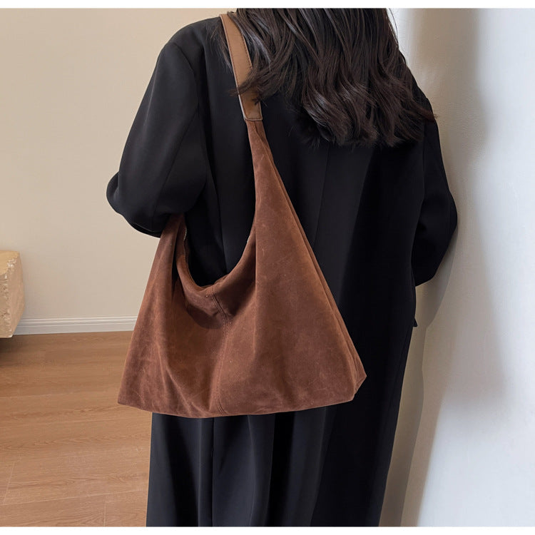 Femme Suede Hobo Skuldertaske Stilla