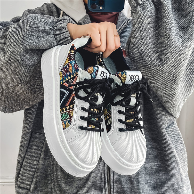 Femme etnisk inspirerede teksturerede sneakers Stilla
