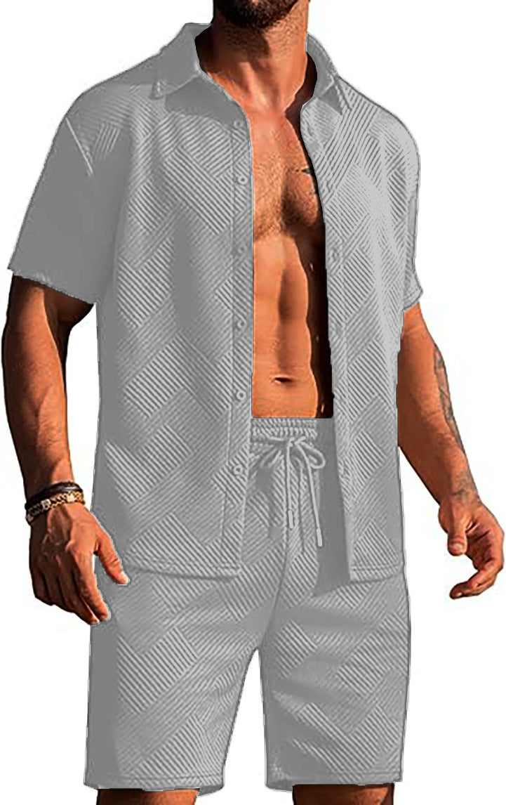 Herrer moderne shorts og top sæt med struktureret design Stilla