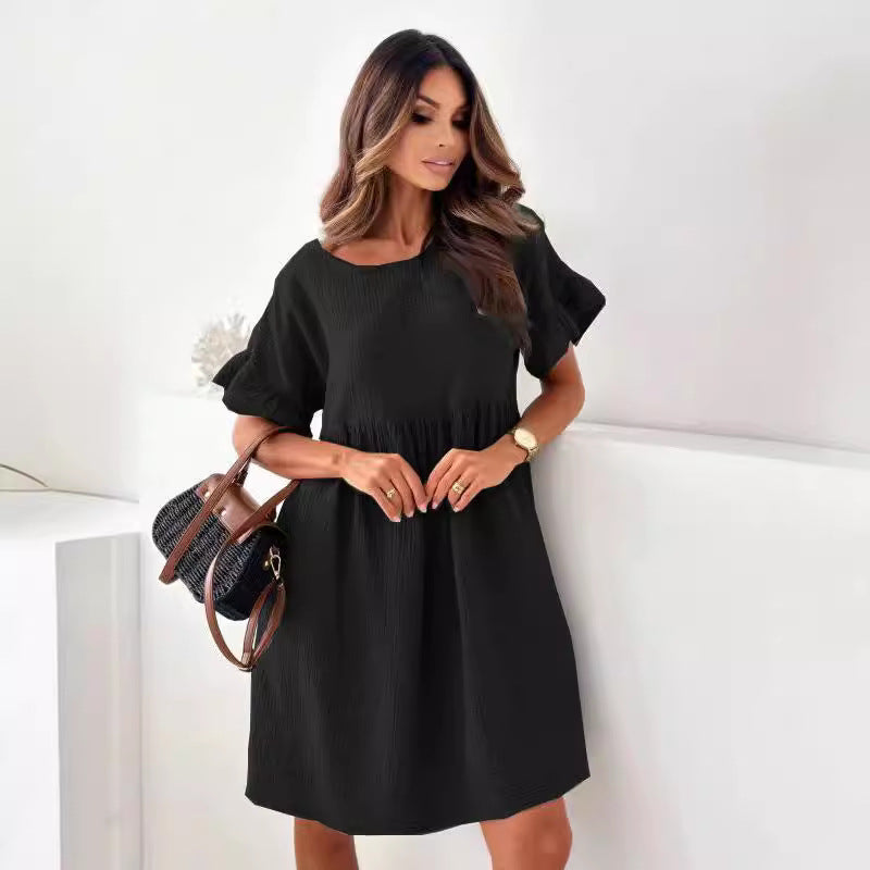 Dame Flydende Baumwoll Babydoll Kjole Stilla