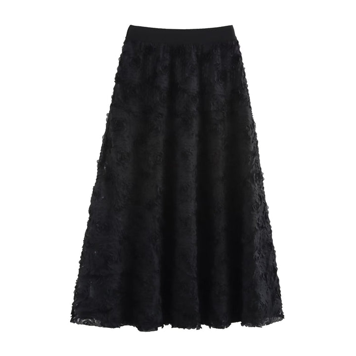 Dame Flared Maxi Skirt med blomstret design Stilla