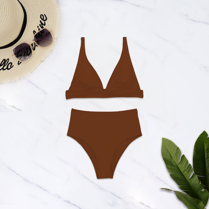 Damer Højskåret Bikini med dyb V-udskæring Skovae