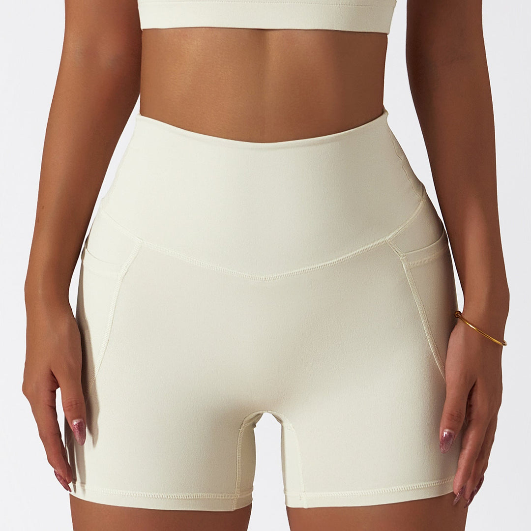 Stilla | Ice Silk Nude Feel Sport Shorts Hurtigttørrende Slim Yoga Bukser