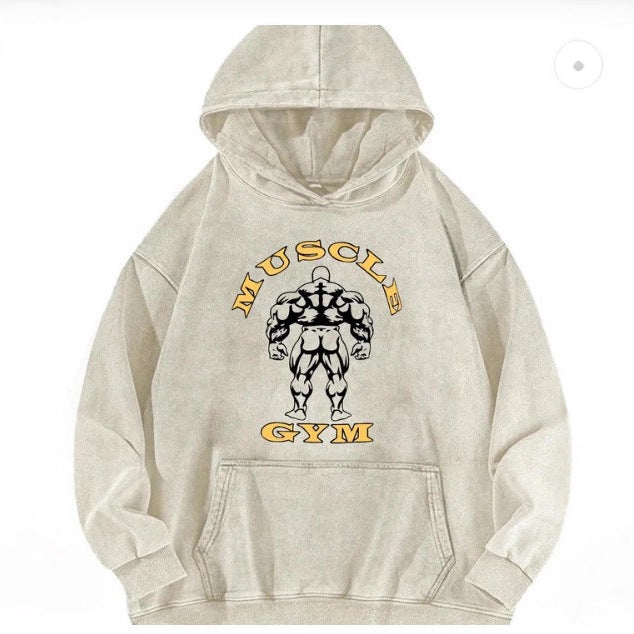 Dame hoodie med inspirerende fitness motiv Skovae