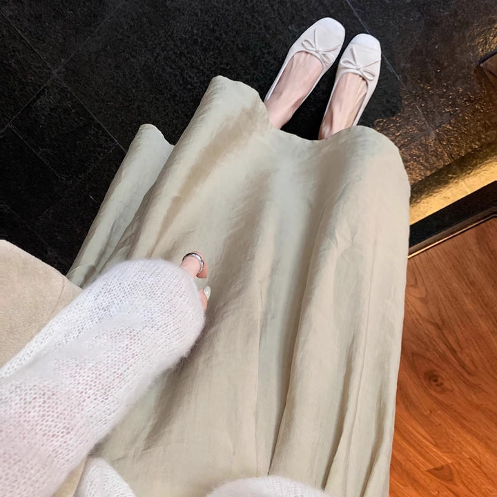 Dame Ballerina Flats i ruskind med sløjfeaccent Stilla