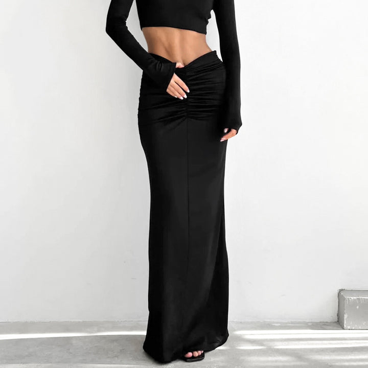 Dame Figursyet Sæt bestående af Crop Top og Maxikjole Stilla