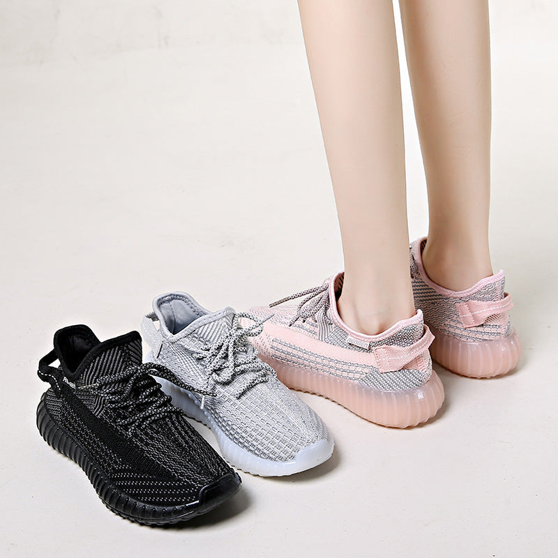 Dame Åndbare Fritids-sneakers med fleksibel sål og moderigtigt strikdesign Stilla