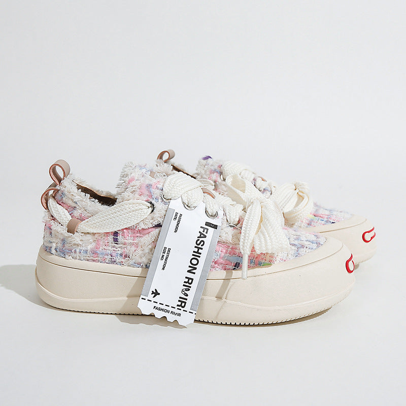 Dame Sneakers med stilfuldt strikdesign og komfortabel sål Stilla