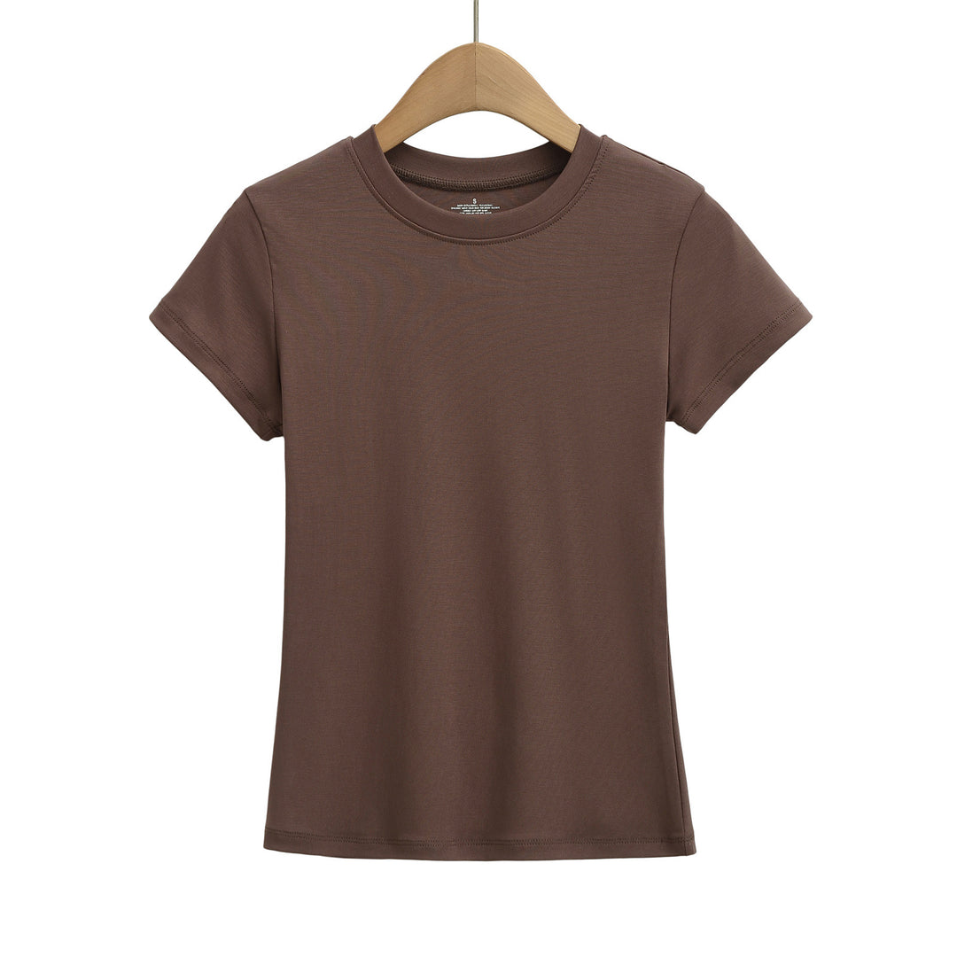 Dame klassisk Rundhals T-shirt lavet af blødt bomuldsstof Stilla