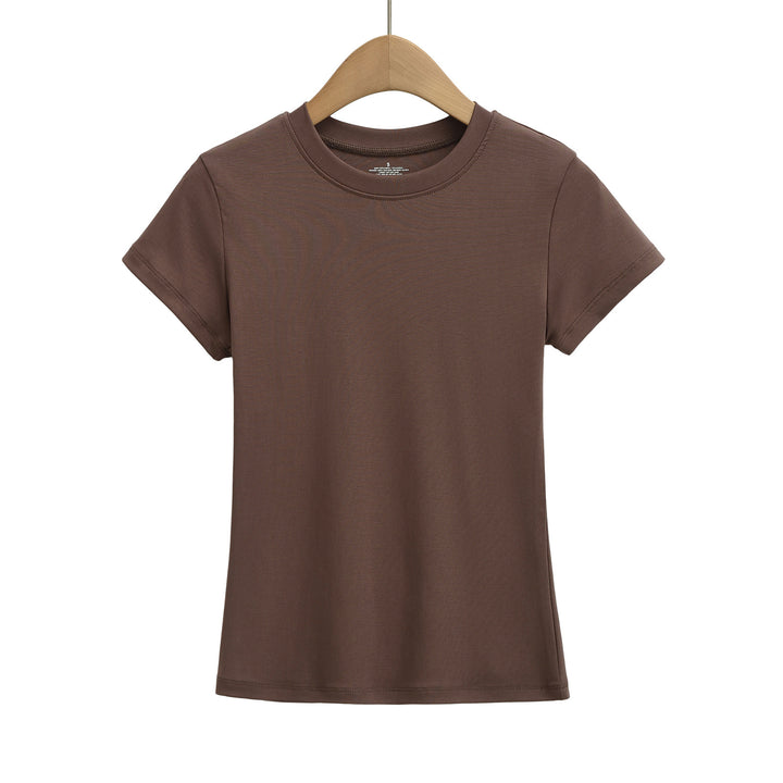 Dame klassisk Rundhals T-shirt lavet af blødt bomuldsstof Stilla