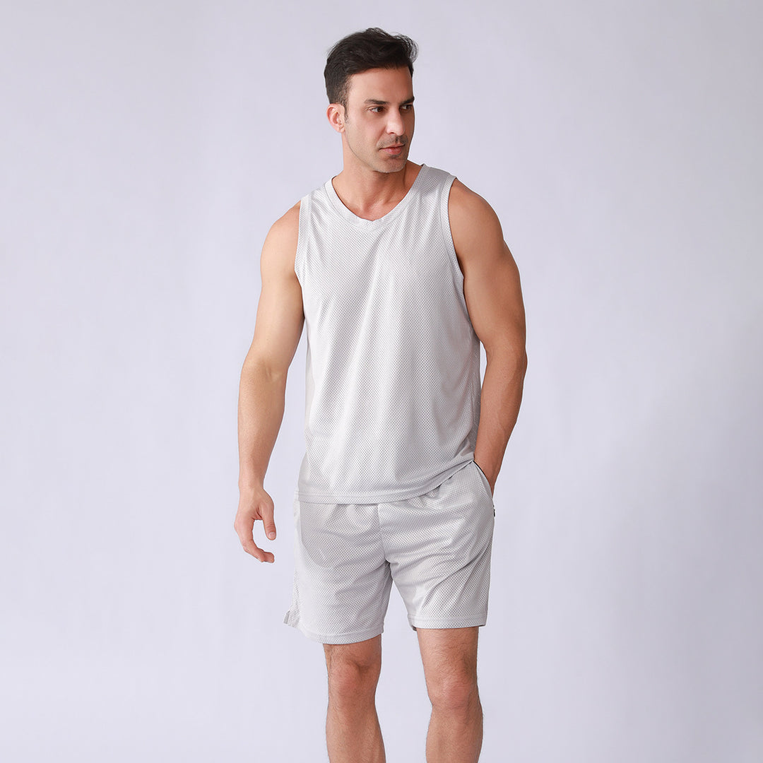 Herrer Åndbar Sport-Tanktop med lette Shorts Stilla