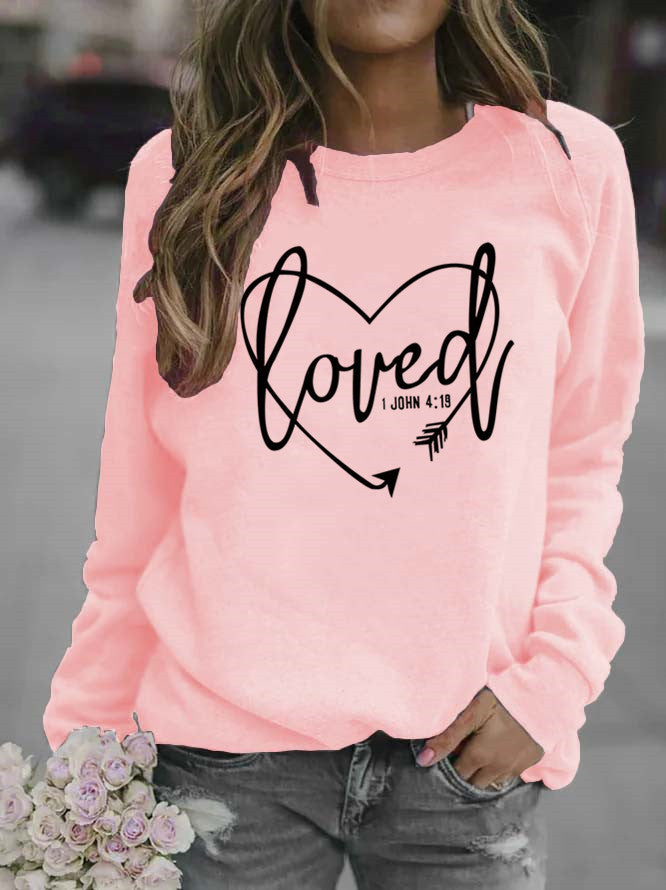 Dame sweatshirt med inspirerende lettering og trendy design Skovae