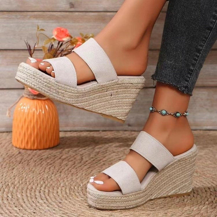 Dame Wedge Sandaler med brede remme og skridsikre såler Stilla