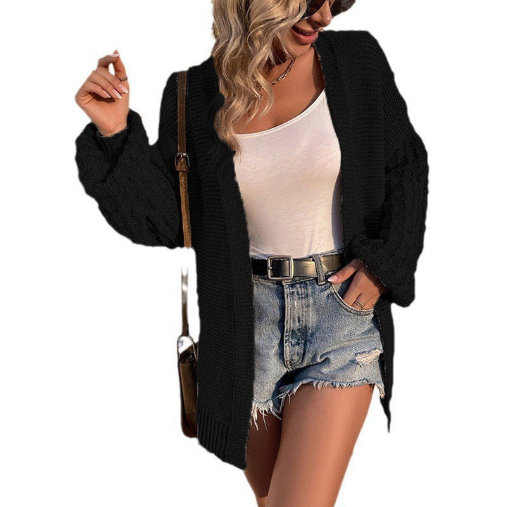 Femme Åben Front Chunky Strikjakke Stilla